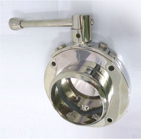 SANDWICH TYPE BUTTERFLY VALVE ONE SIDE NECK WITH HANDLE